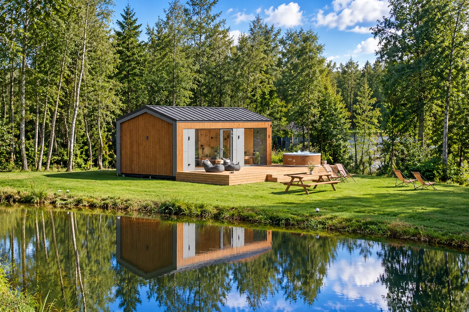Dubinga River Valley House – poilsis su SPA, gamta, pirtis