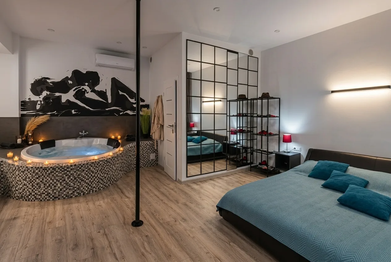 Jauku butas dviems su jacuzzi Siuliuose , terasa