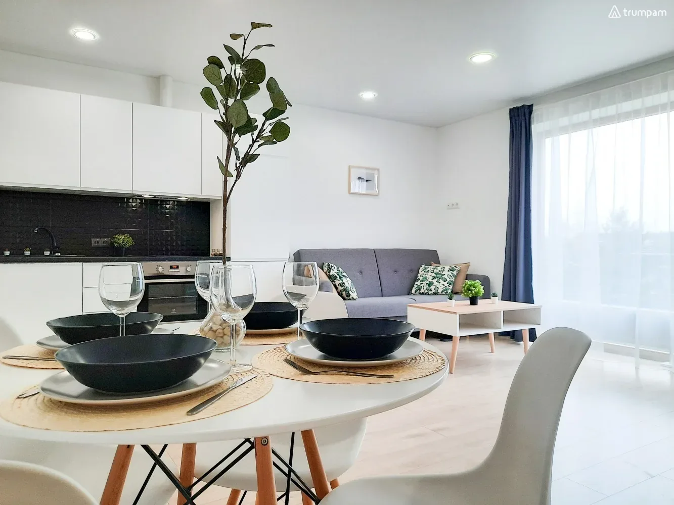 Erdvus ir stilingi apartamentai su balkonu Šventojoje