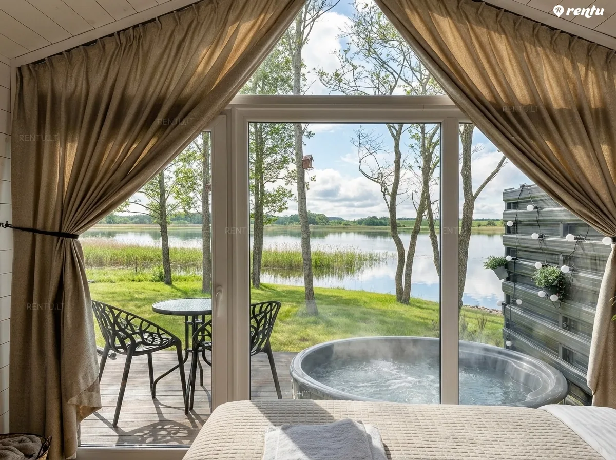 Comfort Villas poilsis prie ežero su jacuzzi ir pirtimi