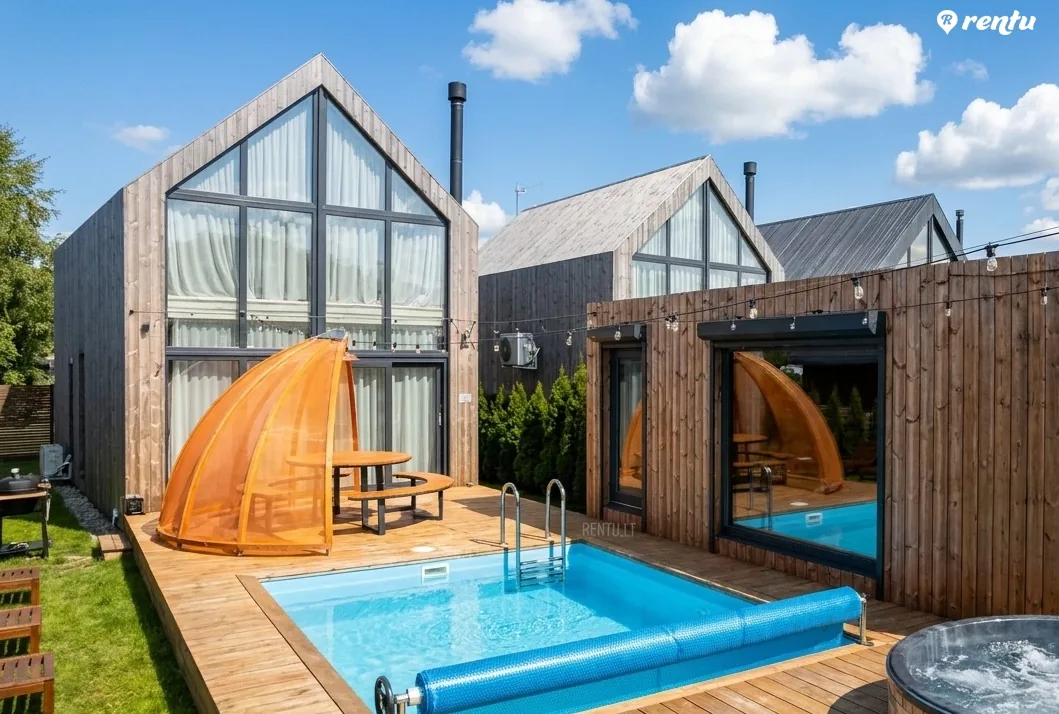Dream House Palanga nuoma – poilsis su baseinu, pirtimi, jacuzzi