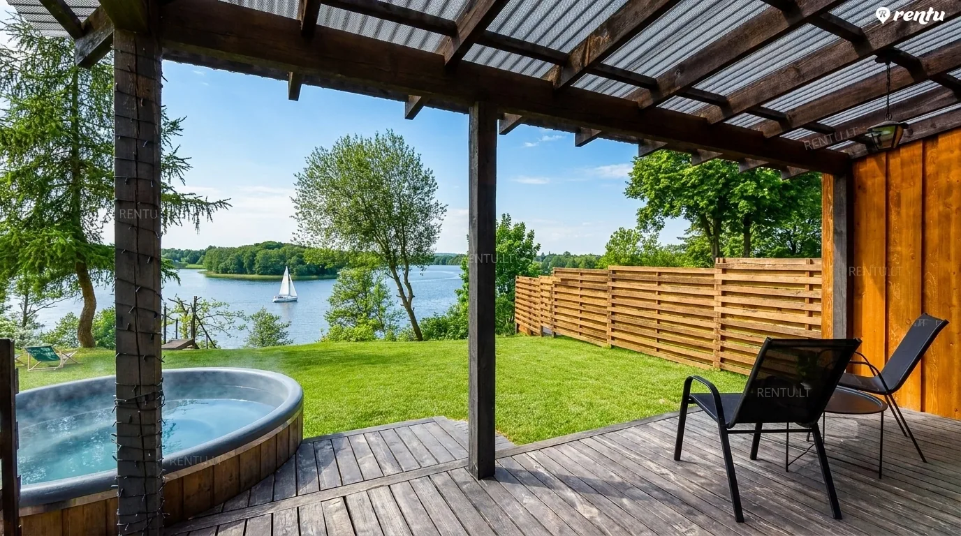 Volungė House - SPA namelis su kubilu ir vaizdu į ežerą