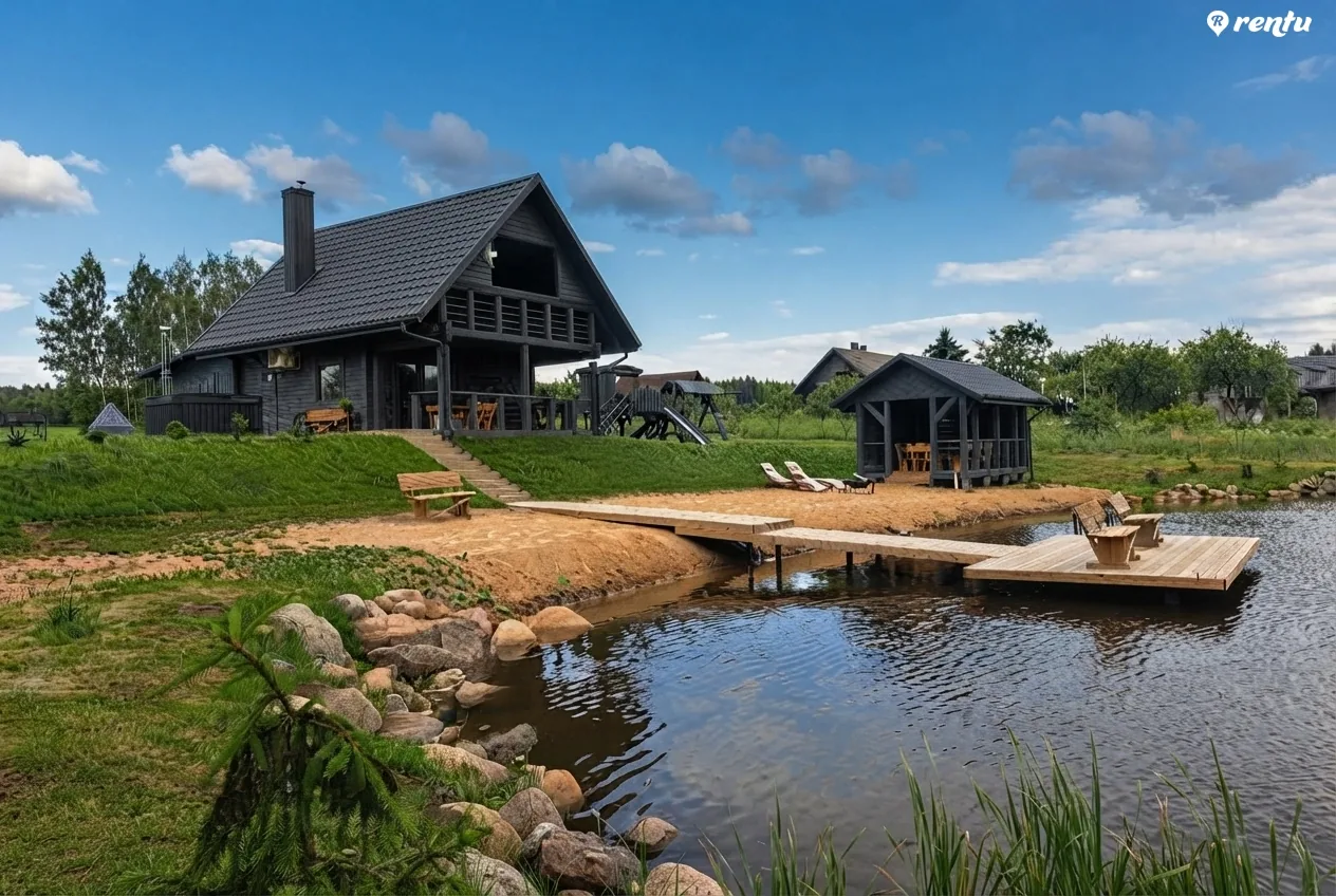 Sodybos nuoma „Ūdros slėnis“ – pirtis, jacuzzi ir gamta